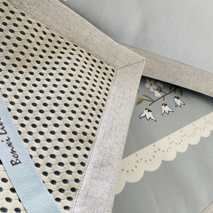 91家纺网 家纺一手货源 找家纺 本希 2020新款高端可水洗冰丝凉席提花系列实拍图 蔷薇物语