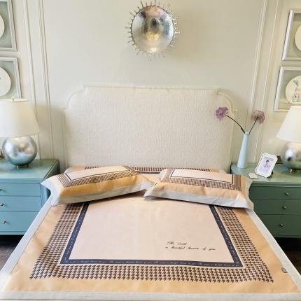 91家纺网 家纺一手货源 找家纺 本希 2020新款高端可水洗冰丝凉席提花系列实拍图 雅唯