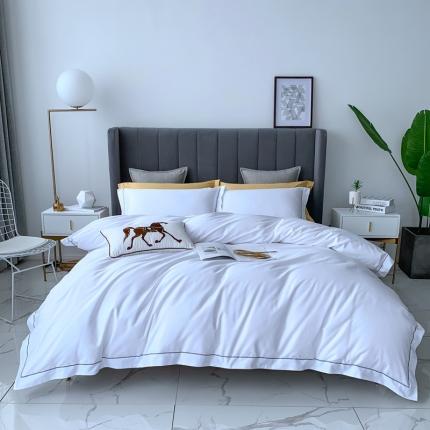 91家纺网 家纺一手货源 找家纺 （总）顾家家居2023新款100支长绒棉四件套