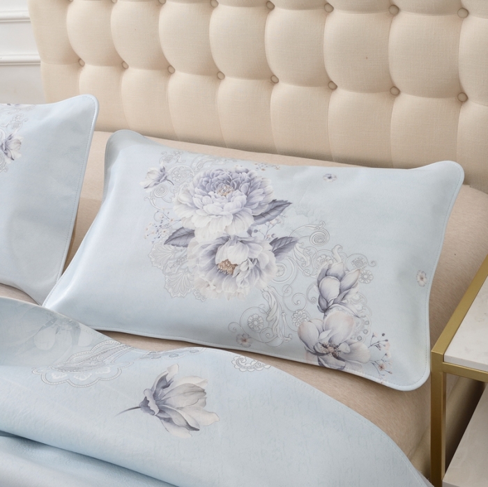 91家纺网 家纺一手货源 找家纺 伊婷人 2020新款彩绘头层水牛皮席三件套 安香雅韵