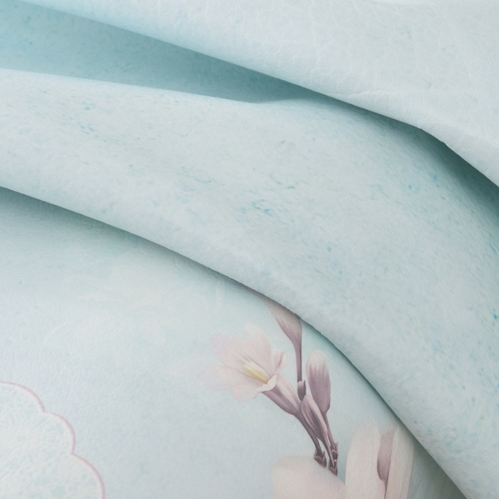 91家纺网 家纺一手货源 找家纺 伊婷人 2020新款彩绘头层水牛皮席三件套 富贵牡丹