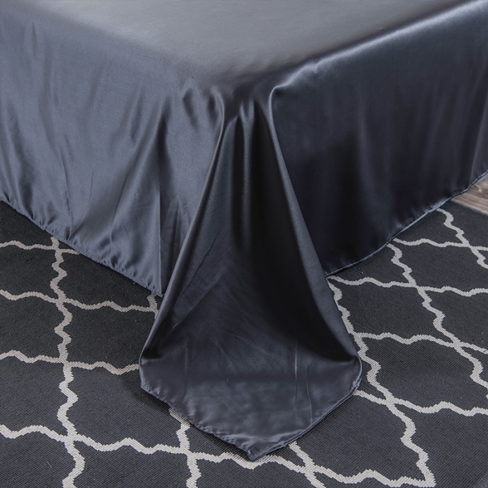 91家纺网 家纺一手货源 找家纺 骏腾 2022新款水洗真丝夏被四件套 简爱-深灰