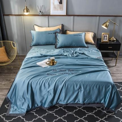 91家纺网 家纺一手货源 找家纺 （总）骏腾 2022新款水洗真丝夏被四件套天丝