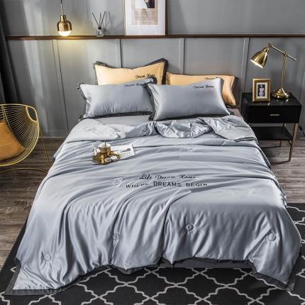 91家纺网 家纺一手货源 找家纺 （总）骏腾 2022新款水洗真丝夏被四件套天丝