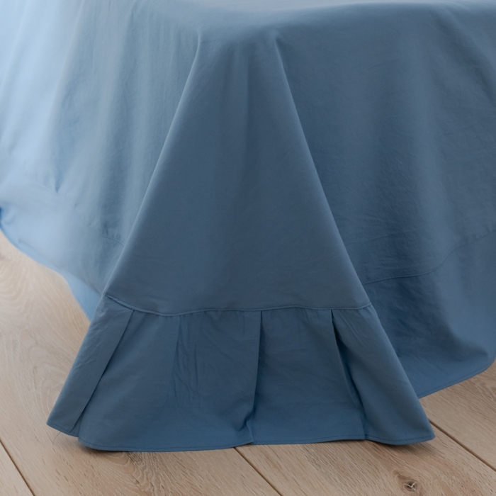 91家纺网 家纺一手货源 找家纺 ab家纺 2020新款兔耳朵绣花水洗棉四件套 宾利蓝