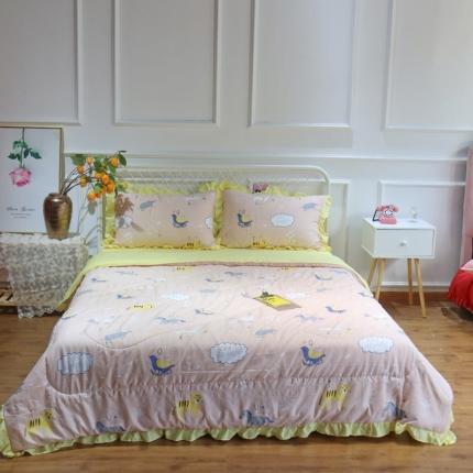 91家纺网 家纺一手货源 找家纺 （总）润缦 2020新款超柔水洗棉夏被四件套