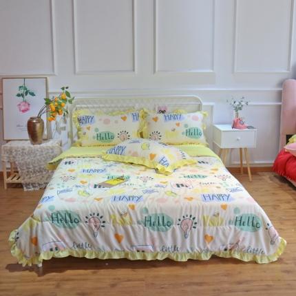 91家纺网 家纺一手货源 找家纺 （总）润缦 2020新款超柔水洗棉夏被四件套