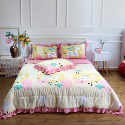 91家纺网 家纺一手货源 找家纺 （总）润缦 2020新款超柔水洗棉夏被四件套