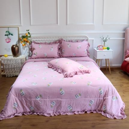 91家纺网 家纺一手货源 找家纺 （总）润缦 2020新款超柔水洗棉夏被四件套