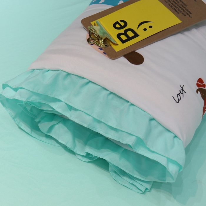 91家纺网 家纺一手货源 找家纺 润缦 2020新款超柔水洗棉夏被四件套 冰淇淋