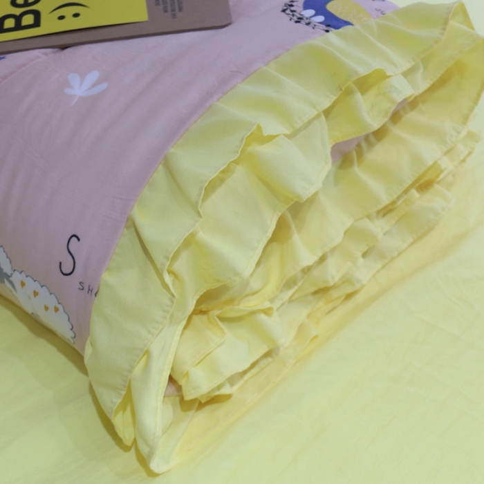 91家纺网 家纺一手货源 找家纺 润缦 2020新款超柔水洗棉夏被四件套 动物世界