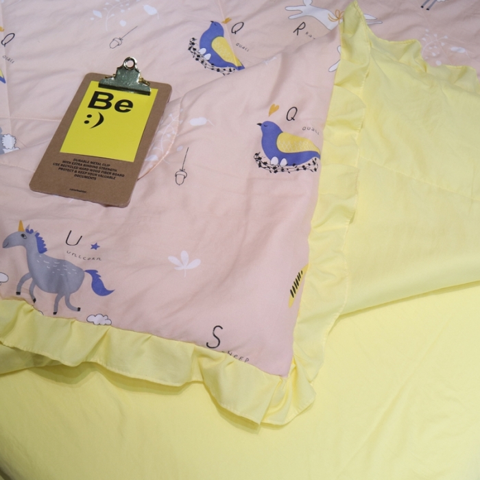 91家纺网 家纺一手货源 找家纺 润缦 2020新款超柔水洗棉夏被四件套 动物世界