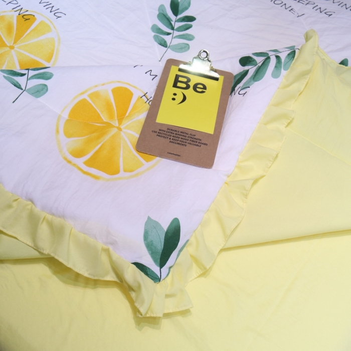91家纺网 家纺一手货源 找家纺 润缦 2020新款超柔水洗棉夏被四件套 黄橙子