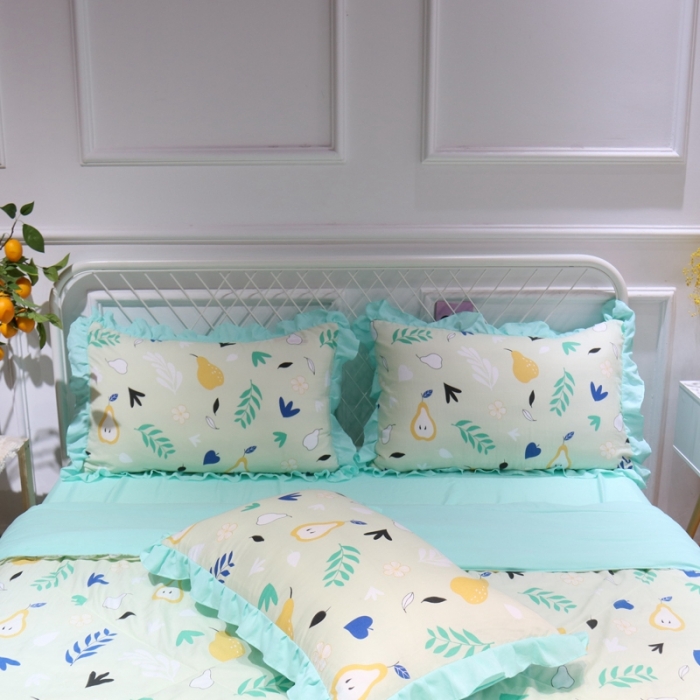 91家纺网 家纺一手货源 找家纺 润缦 2020新款超柔水洗棉夏被四件套 小清新