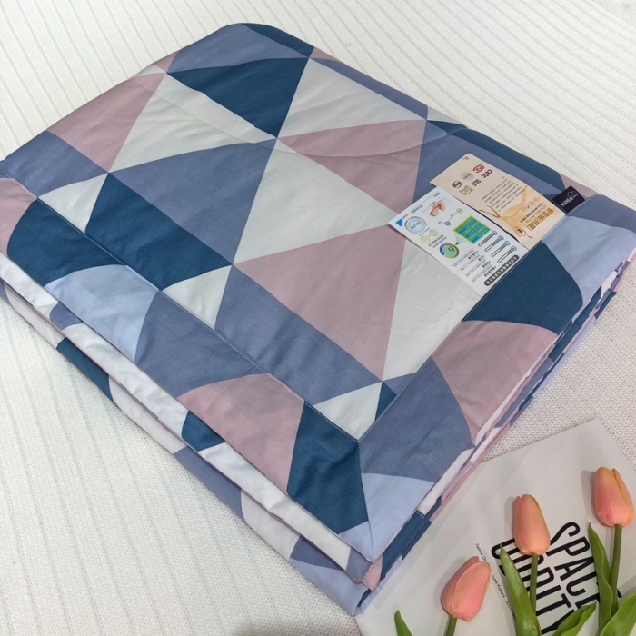 91家纺网 家纺一手货源 找家纺 润缦 2020新款纯棉全棉精梳棉夏被 菱格