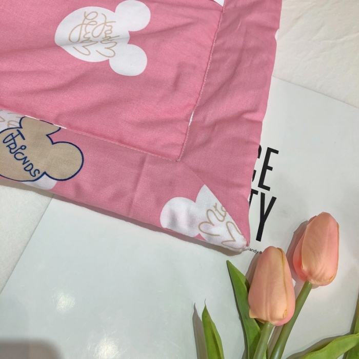 91家纺网 家纺一手货源 找家纺 润缦 2020新款纯棉全棉精梳棉夏被 米奇粉