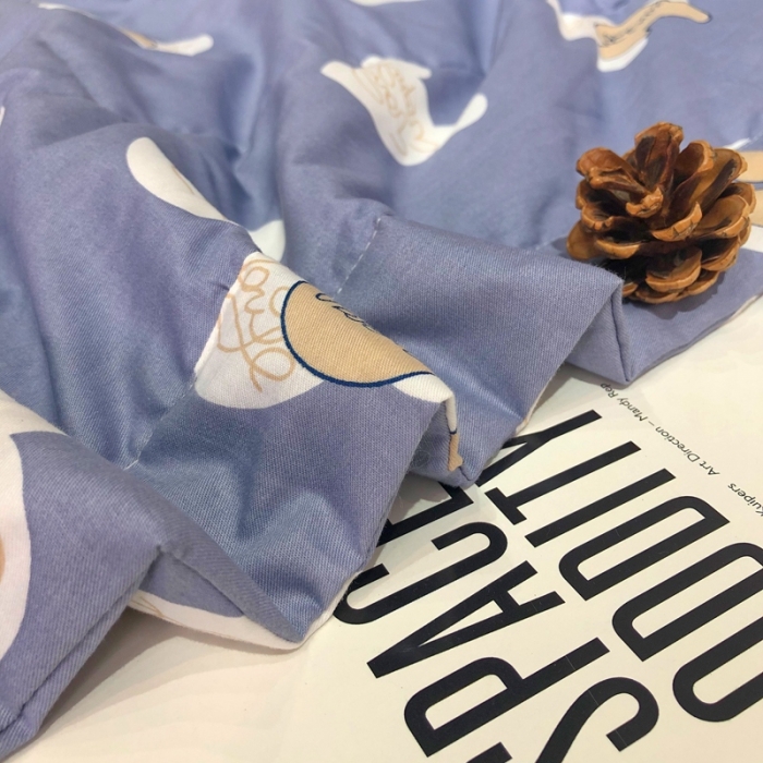 91家纺网 家纺一手货源 找家纺 润缦 2020新款纯棉全棉精梳棉夏被 米奇蓝灰