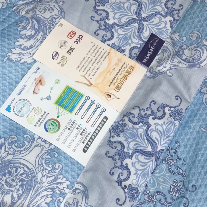 91家纺网 家纺一手货源 找家纺 润缦 2020新款纯棉全棉精梳棉夏被 欧花蓝