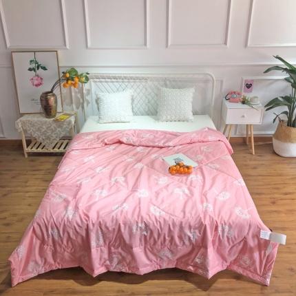 润缦 2020新款纯棉全棉精梳棉夏被 蒲公英粉