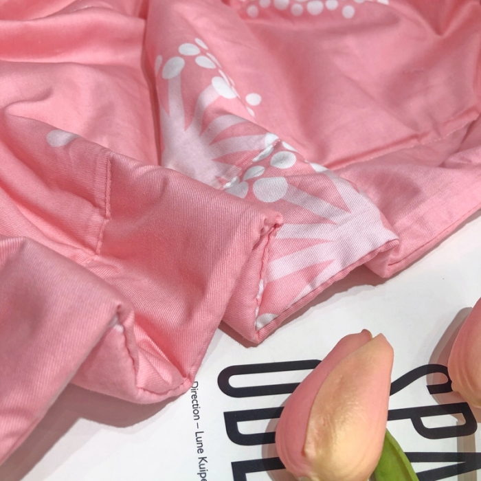 91家纺网 家纺一手货源 找家纺 润缦 2020新款纯棉全棉精梳棉夏被 蒲公英粉