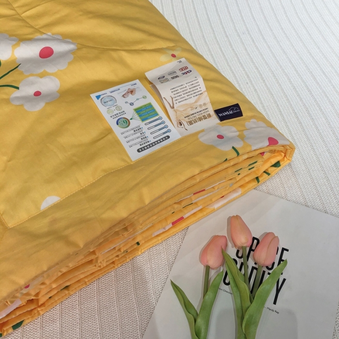 91家纺网 家纺一手货源 找家纺 润缦 2020新款纯棉全棉精梳棉夏被 小雏菊