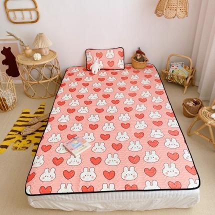 91家纺网 家纺一手货源 找家纺 鱼宝 2020新款儿童凉感乳胶席 爱心兔