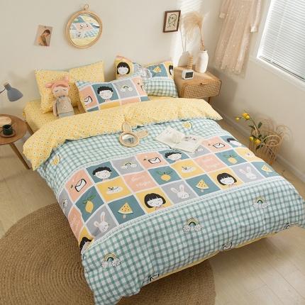 91家纺网 家纺一手货源 找家纺 （总）田野 2020新款小清新全棉四件套