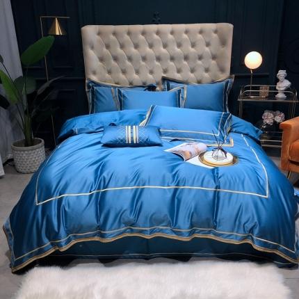 91家纺网 家纺一手货源 找家纺 （总）馨蕊家居 2021新款春夏100S莫兰迪长绒棉四件套