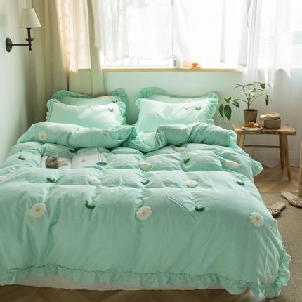 91家纺网 家纺一手货源 找家纺 (总)淑女公社 2020新款毛巾绣四件套