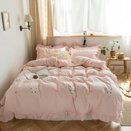 91家纺网 家纺一手货源 找家纺 (总)淑女公社 2020新款毛巾绣四件套