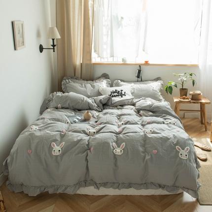 91家纺网 家纺一手货源 找家纺 (总)淑女公社 2020新款毛巾绣四件套