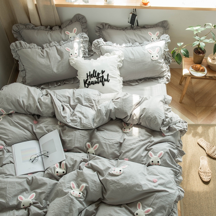 91家纺网 家纺一手货源 找家纺 (总)淑女公社 2020新款毛巾绣四件套