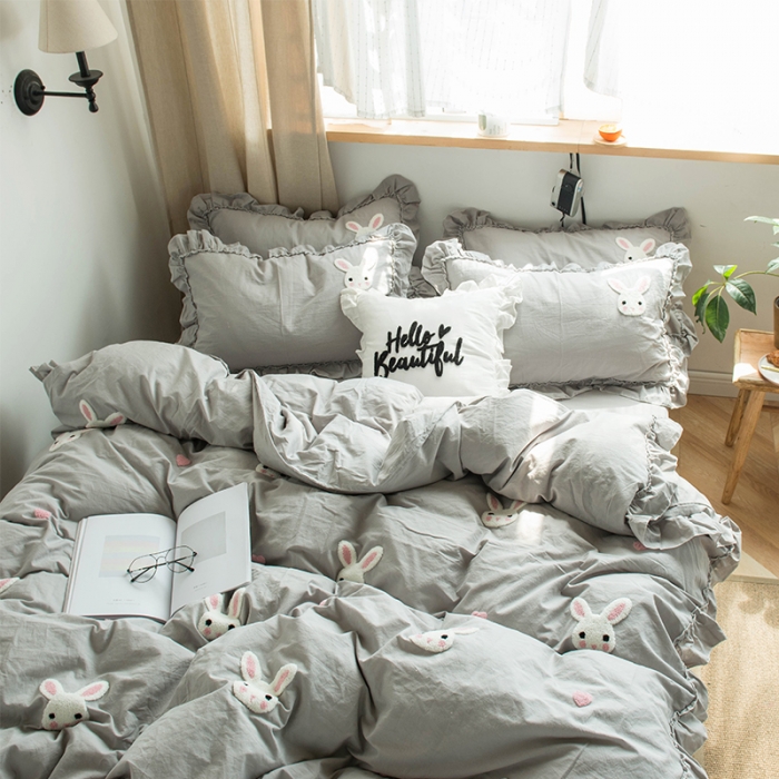 91家纺网 家纺一手货源 找家纺 (总)淑女公社 2020新款毛巾绣四件套