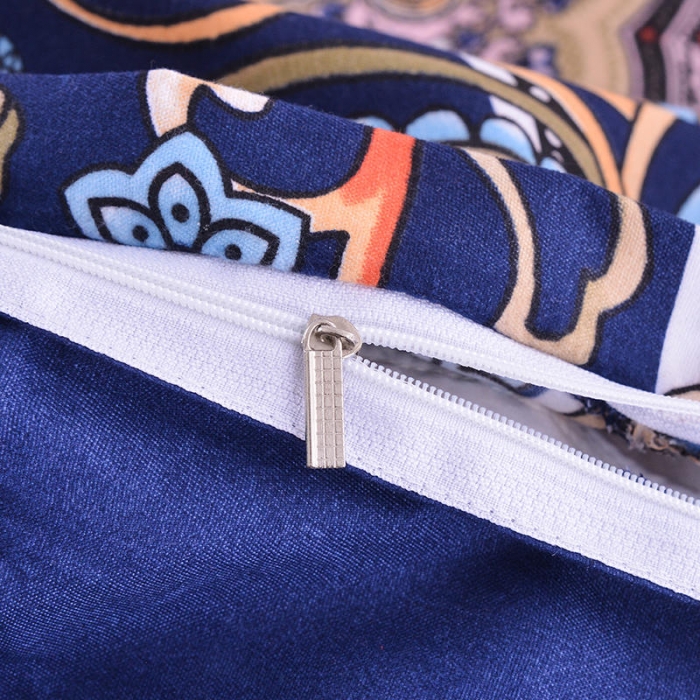 91家纺网 家纺一手货源 找家纺 梦柏 2020新款加厚磨毛四件套大版床裙款 北海风-兰