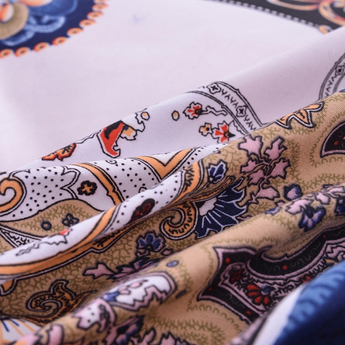 91家纺网 家纺一手货源 找家纺 梦柏 2020新款加厚磨毛四件套大版床裙款 北海风-兰