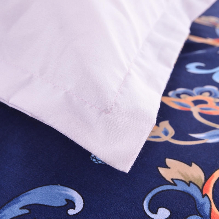 91家纺网 家纺一手货源 找家纺 梦柏 2020新款加厚磨毛四件套大版床裙款 北海风-兰