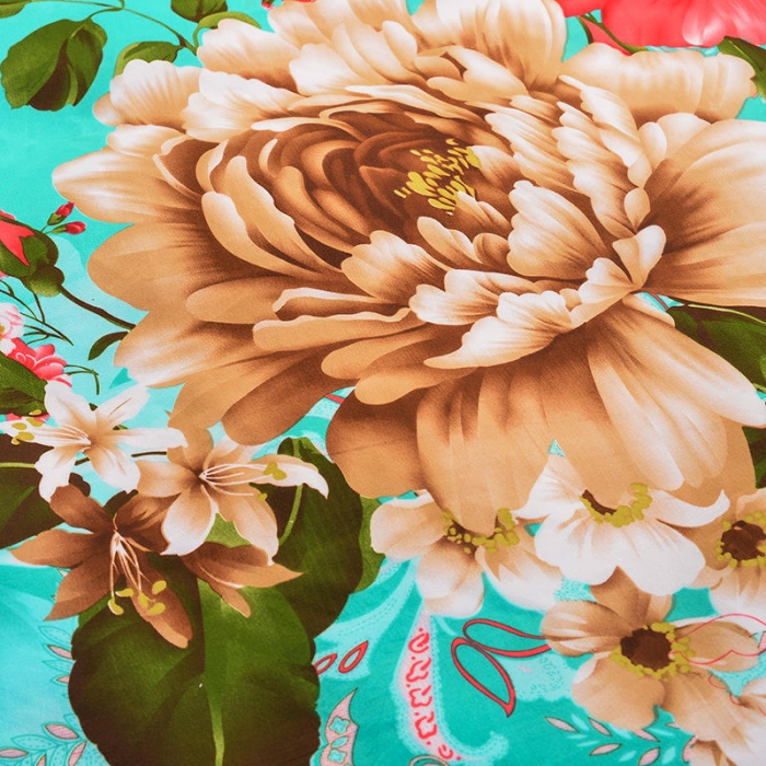 91家纺网 家纺一手货源 找家纺 梦柏 2020新款加厚磨毛四件套大版床裙款 国色天香