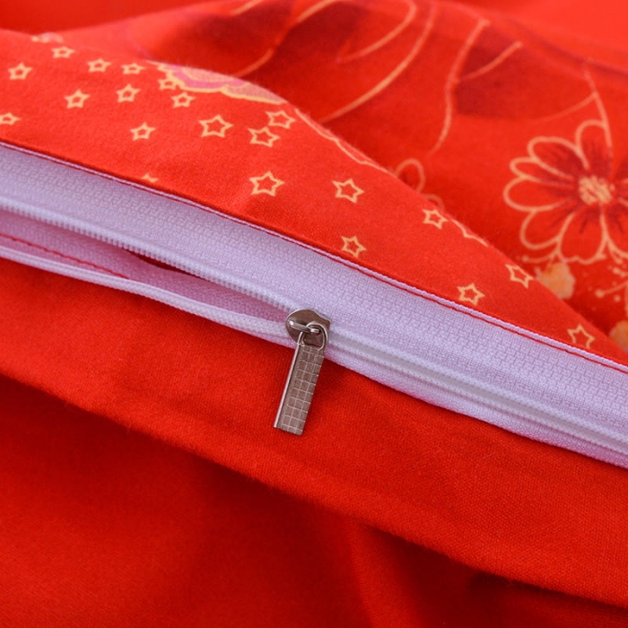 91家纺网 家纺一手货源 找家纺 梦柏 2020新款加厚磨毛四件套大版床裙款 红妆