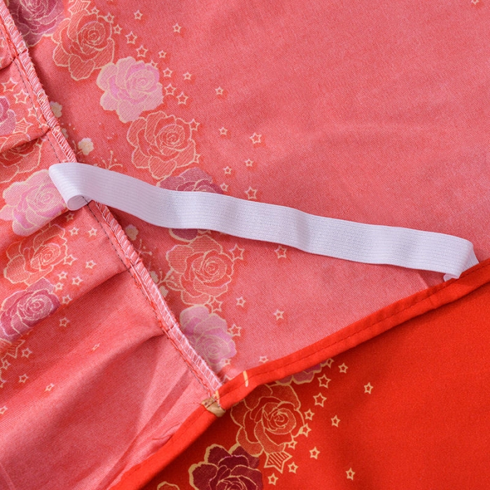 91家纺网 家纺一手货源 找家纺 梦柏 2020新款加厚磨毛四件套大版床裙款 红妆