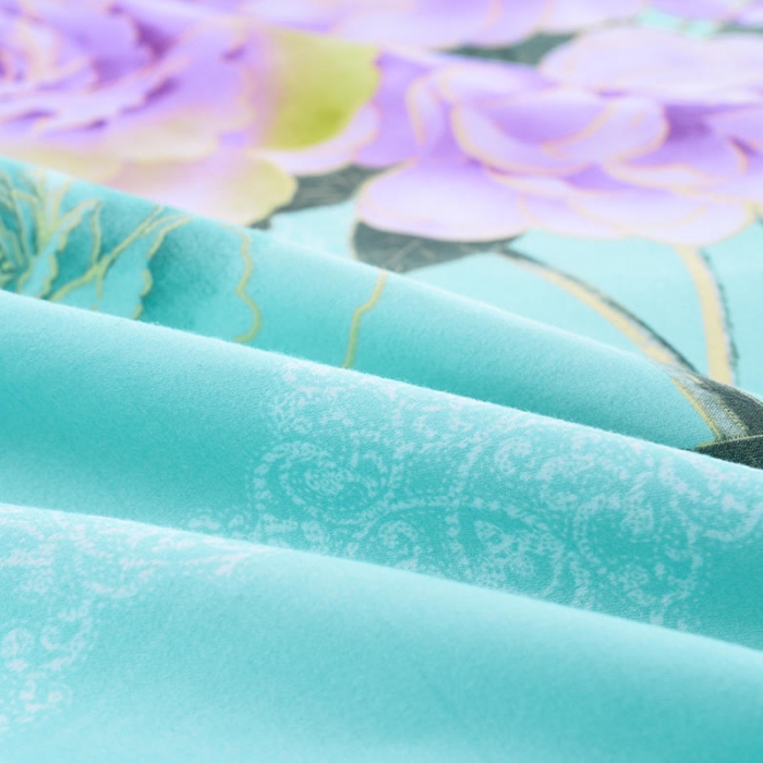 91家纺网 家纺一手货源 找家纺 梦柏 2020新款加厚磨毛四件套大版床裙款 玫瑰花香