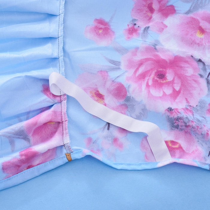 91家纺网 家纺一手货源 找家纺 梦柏 2020新款加厚磨毛四件套大版床裙款 宁静花开