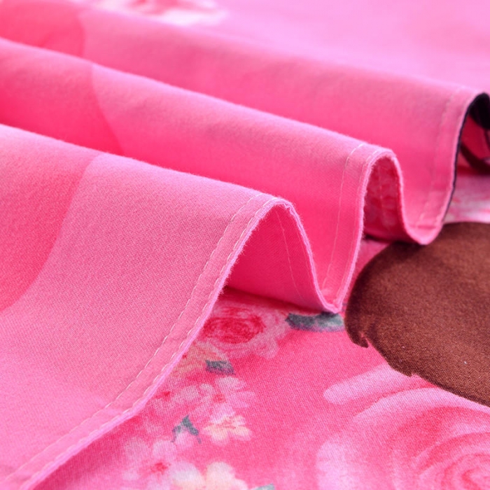 91家纺网 家纺一手货源 找家纺 梦柏 2020新款加厚磨毛四件套大版床裙款 情投意合