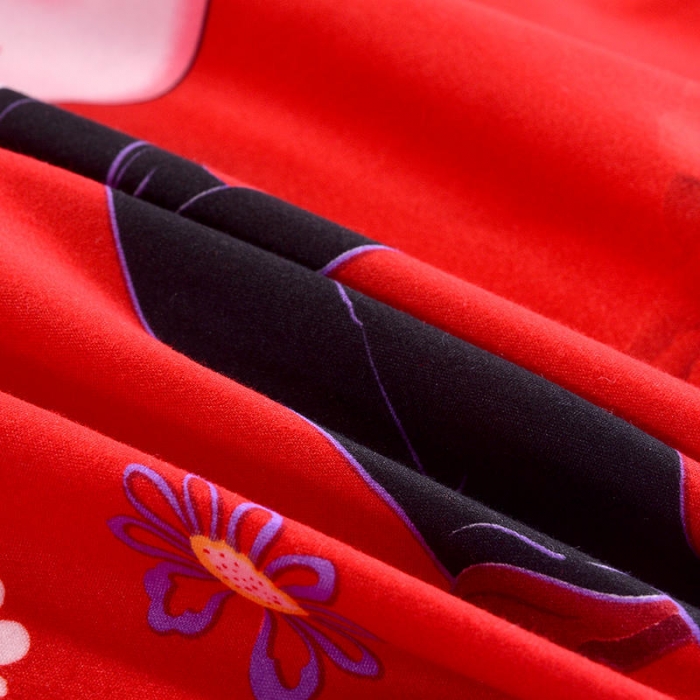 91家纺网 家纺一手货源 找家纺 梦柏 2020新款加厚磨毛四件套大版床裙款 钟爱一生