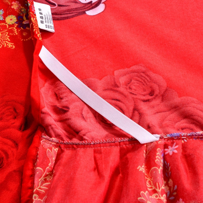 91家纺网 家纺一手货源 找家纺 梦柏 2020新款加厚磨毛四件套大版床裙款 钟爱一生