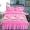 91家纺网 家纺一手货源 找家纺 梦柏 2020新款加厚磨毛四件套小版床裙款夏花红屿