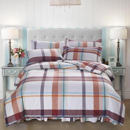 91家纺网 家纺一手货源 找家纺 梦柏 2020新款加厚磨毛四件套小版床裙款夏花红屿