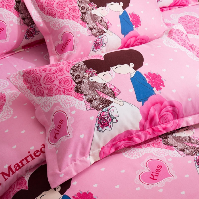 91家纺网 家纺一手货源 找家纺 （总）梦柏 2020新款加厚磨毛四件套小版床裙款