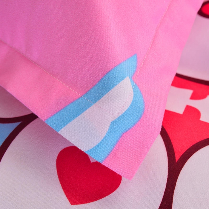 91家纺网 家纺一手货源 找家纺 梦柏 2020新款加厚磨毛四件套小版床裙款 kt猫-粉