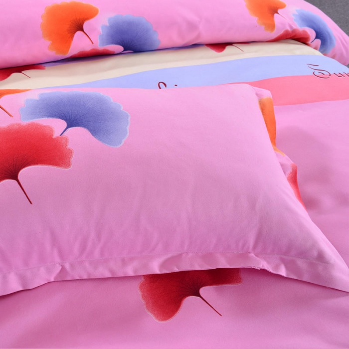 91家纺网 家纺一手货源 找家纺 梦柏 2020新款加厚磨毛四件套小版床裙款 爱的港湾-粉