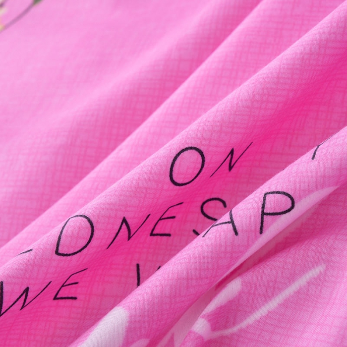 91家纺网 家纺一手货源 找家纺 梦柏 2020新款加厚磨毛四件套小版床裙款 春风里（粉）